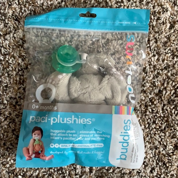 Nookums Paci-Plushies Buddies Elephant - Picture 2 of 9